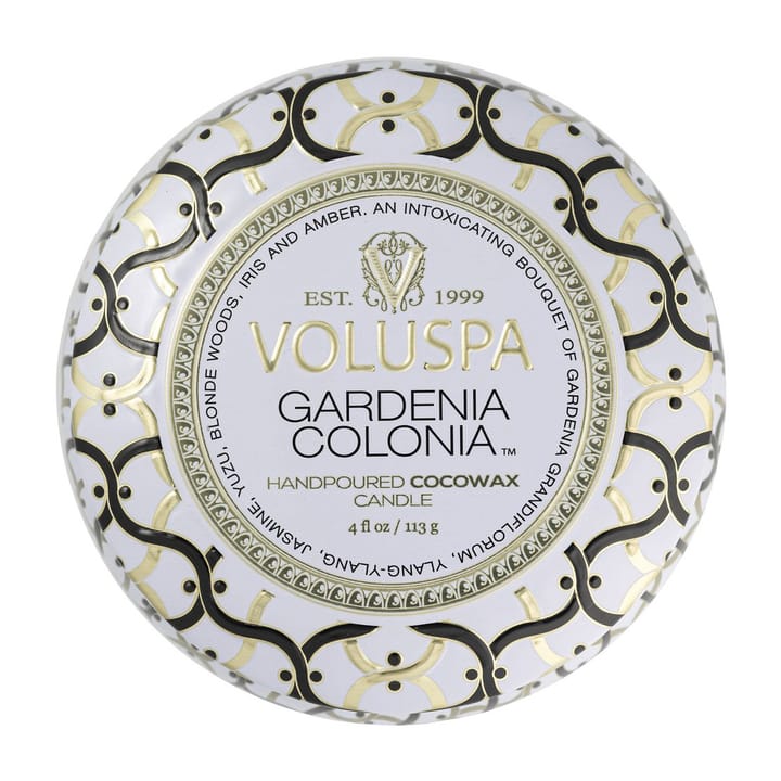 Maison Blanc Mini Tin duftlys 25 timer, Gardenia Colonia Voluspa